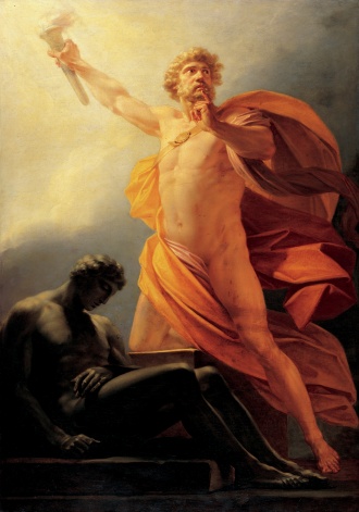 Prometheus bringt den Menschen das Feuer (Heinrich Fueger 1817)