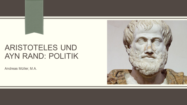 Aristoteles und Ayn Rand Politik Teaser